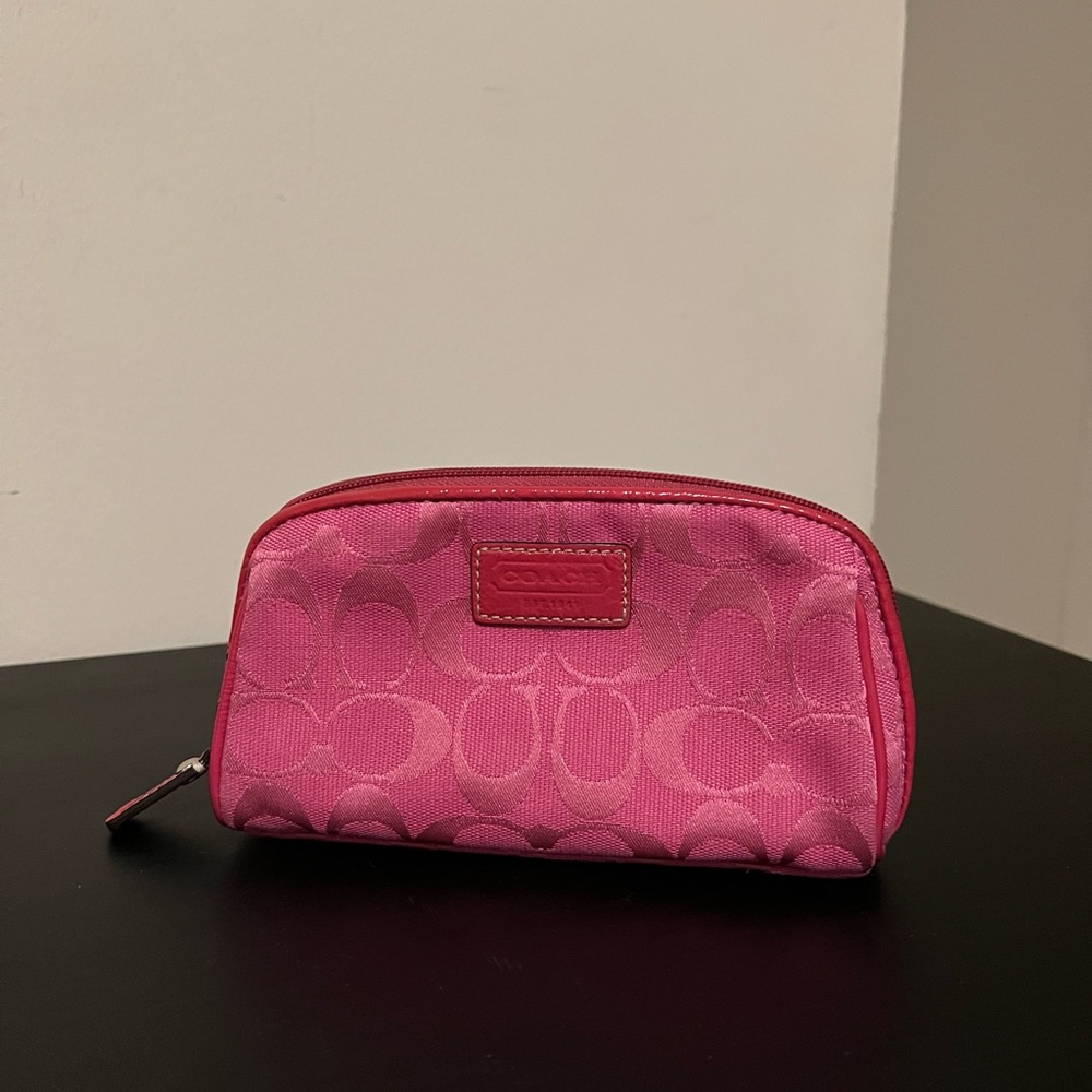 Coach Signature Pink Cosmetic Case
